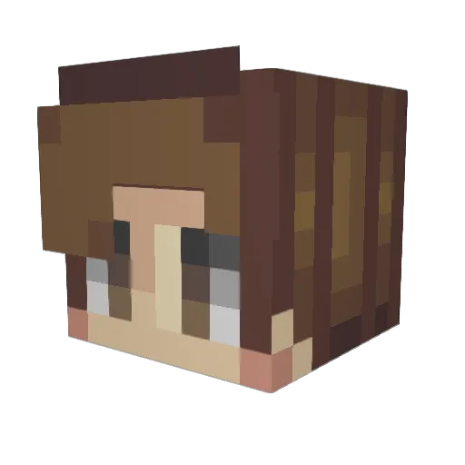 JaWalkin Minecraft avatar head, 3D render