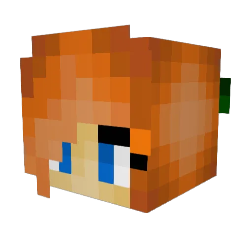 JaXlouloute Minecraft avatar head, 3D render