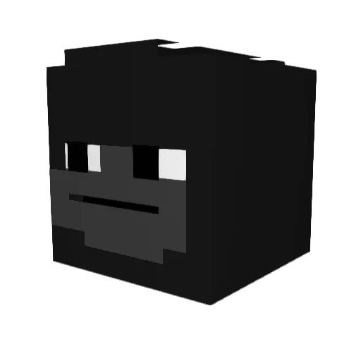 Ja_IceTea Minecraft avatar head, 3D render