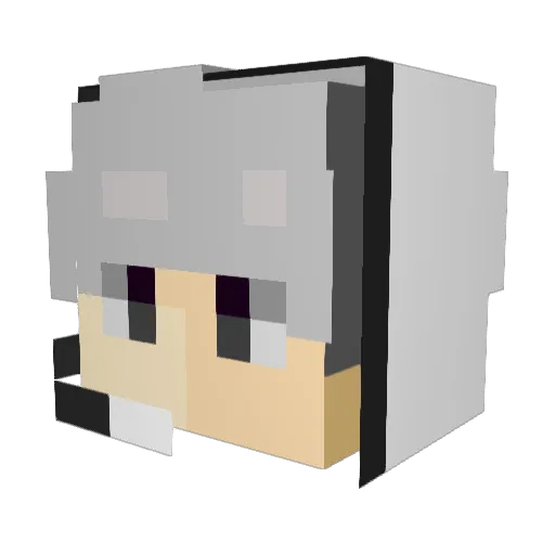 Ja_bell Minecraft avatar head, 3D render