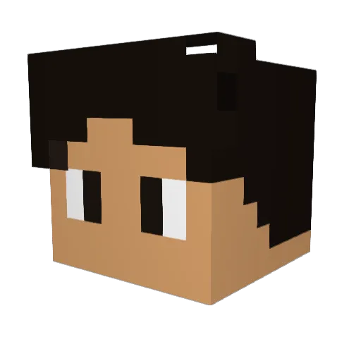 Ja_ckMost Minecraft avatar head, 3D render
