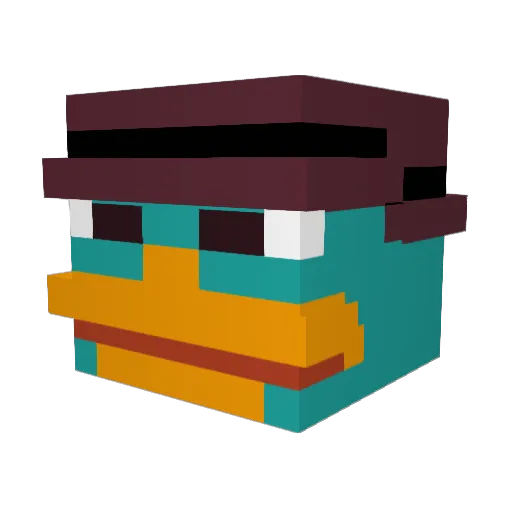 Jaaacksheep Minecraft avatar head, 3D render
