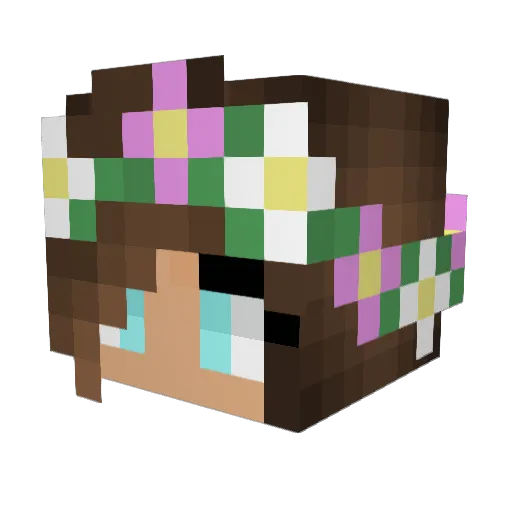Jaaana_ Minecraft avatar head, 3D render