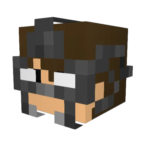 Jaack77 Minecraft avatar head, 3D render