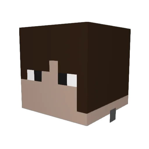 Jaaiii Minecraft avatar head, 3D render