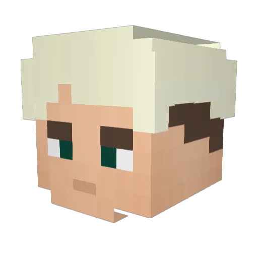 Jaakob Minecraft avatar head, 3D render