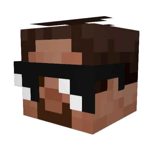 Jaakuberr Minecraft avatar head, 3D render