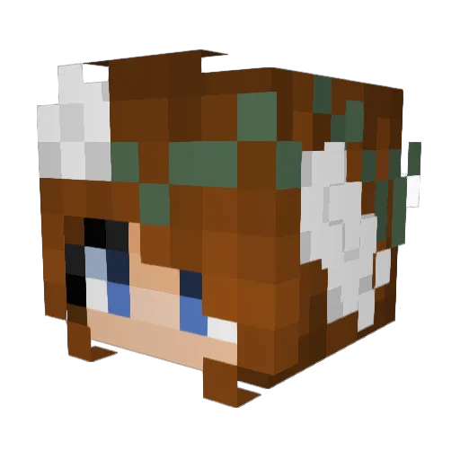 Jaamar Minecraft avatar head, 3D render