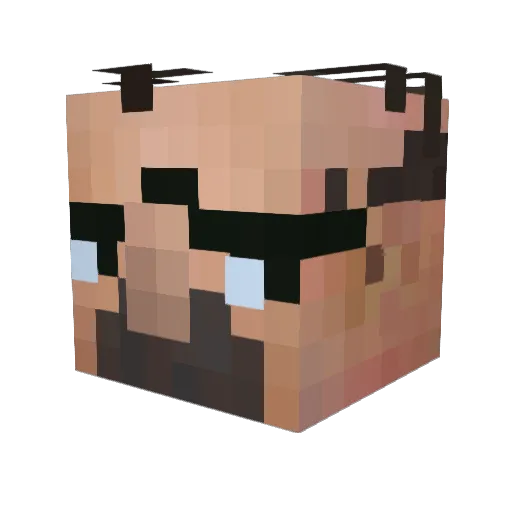 Jaatzie Minecraft avatar head, 3D render