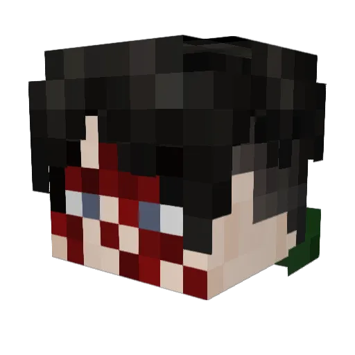 Jaavii14 Minecraft avatar head, 3D render