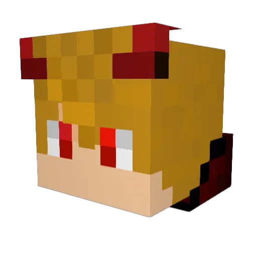 Jaax___ Minecraft avatar head, 3D render