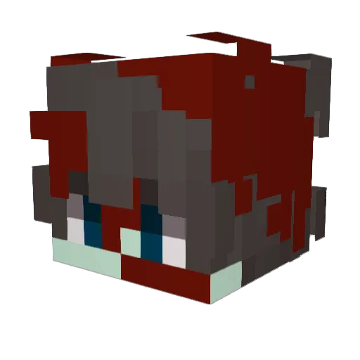 Jaaxck Minecraft avatar head, 3D render