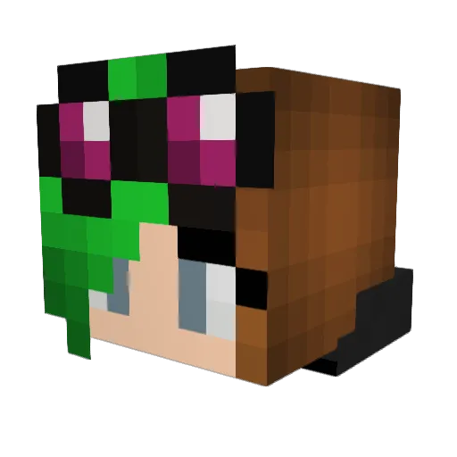 Jaayster Minecraft avatar head, 3D render