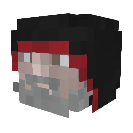 JabWasHere Minecraft avatar head, 3D render
