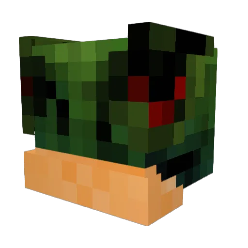 JabaAraba Minecraft avatar head, 3D render