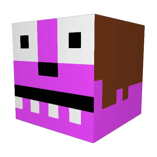 JabaOgli Minecraft avatar head, 3D render
