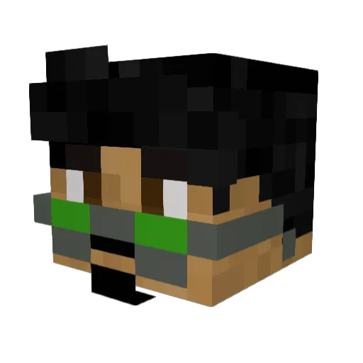 JabberLime808 Minecraft avatar head, 3D render