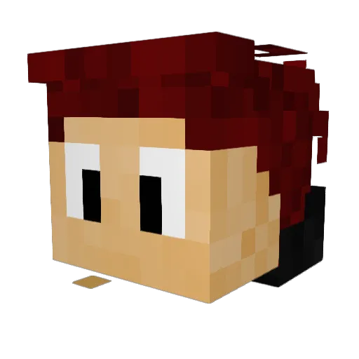 Jabking101 Minecraft avatar head, 3D render