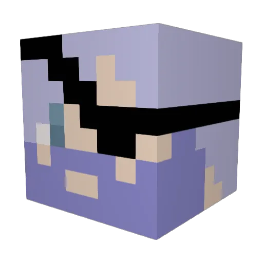 Jablinator Minecraft avatar head, 3D render