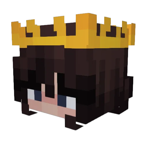Jablkowa Minecraft avatar head, 3D render