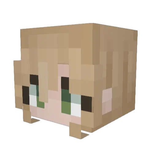 Jablolo1 Minecraft avatar head, 3D render
