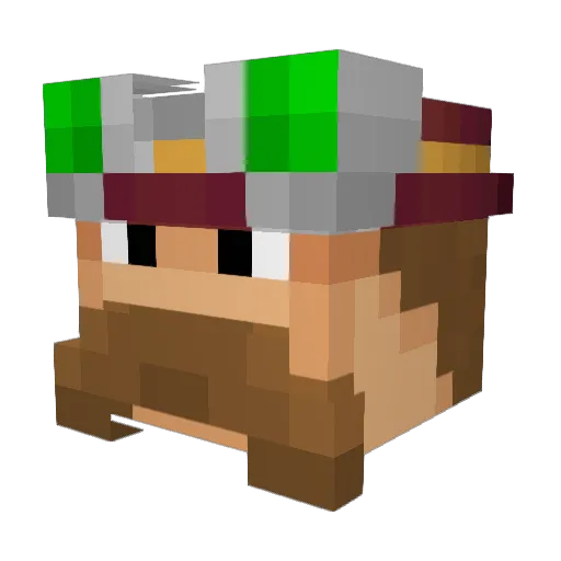Jablonkablonk Minecraft avatar head, 3D render