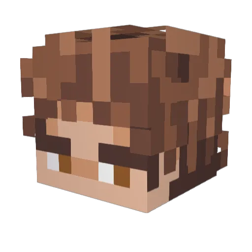 Jabnidzeee Minecraft avatar head, 3D render