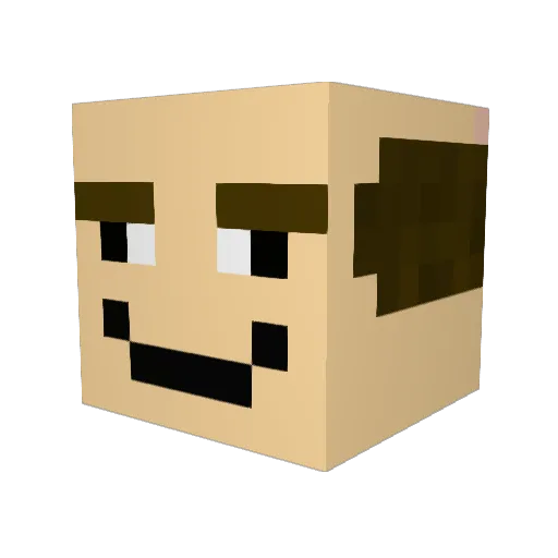Jaboblin Minecraft avatar head, 3D render