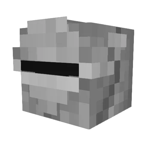 Jabonasee Minecraft avatar head, 3D render