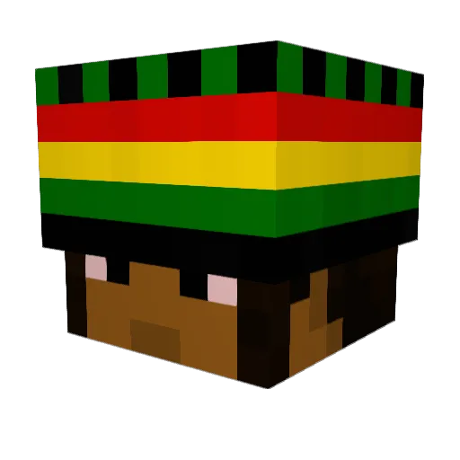 Jaboobz Minecraft avatar head, 3D render