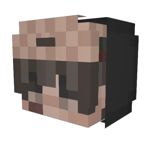 Jabooli Minecraft avatar head, 3D render