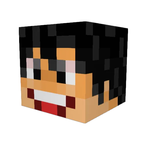 Jabra Minecraft avatar head, 3D render