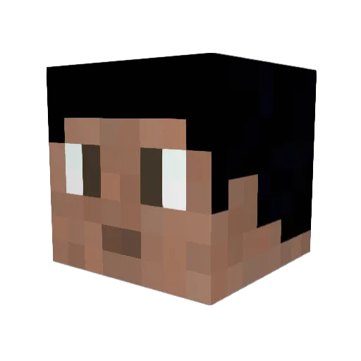 Jabraygo Minecraft avatar head, 3D render