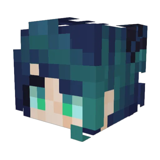 Jabreel Minecraft avatar head, 3D render