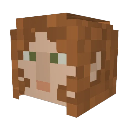 Jabunk Minecraft avatar head, 3D render