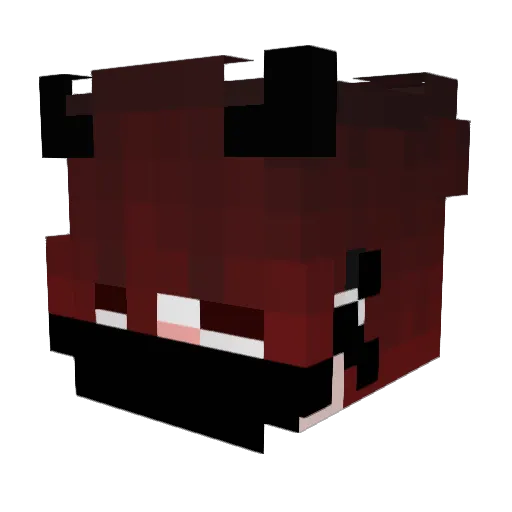 Jabusga Minecraft avatar head, 3D render