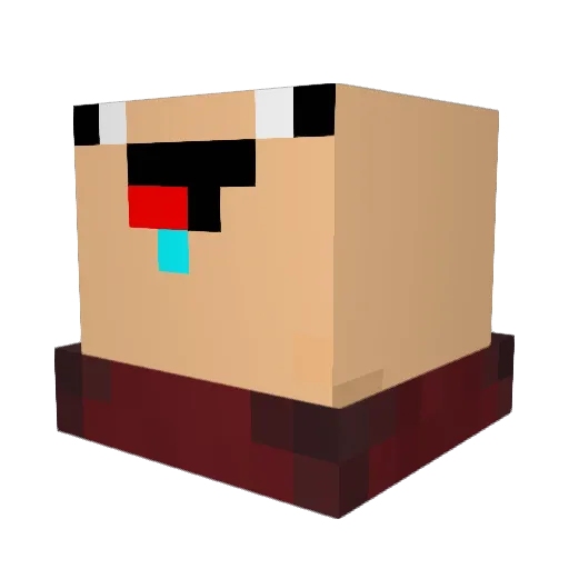 Jabutiranha Minecraft avatar head, 3D render