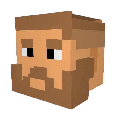 Jac4 Minecraft avatar head, 3D render