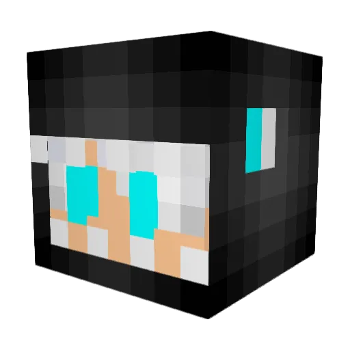 JacGodzilla Minecraft avatar head, 3D render