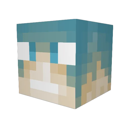 JacLeo9 Minecraft avatar head, 3D render