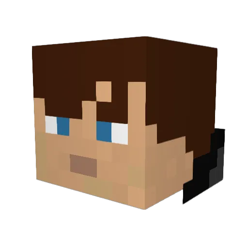 JacMac63 Minecraft avatar head, 3D render