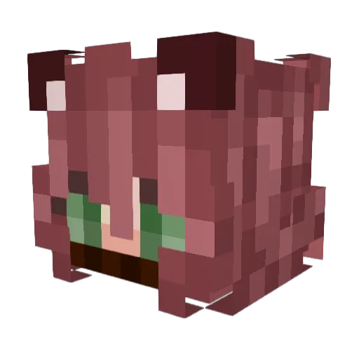 JacPatato Minecraft avatar head, 3D render