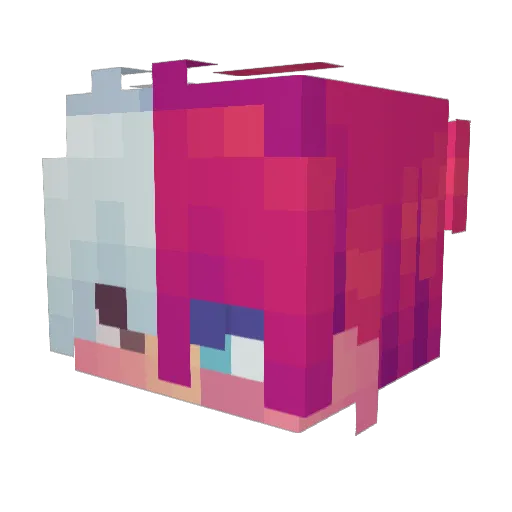 Jacax17 Minecraft avatar head, 3D render