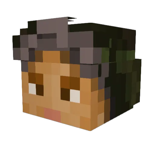 Jacazo Minecraft avatar head, 3D render