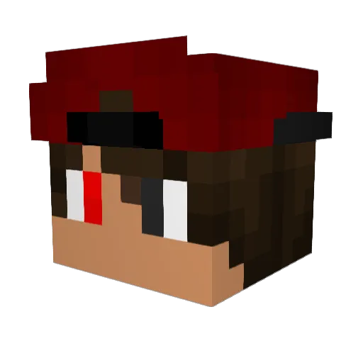 Jacbeast Minecraft avatar head, 3D render