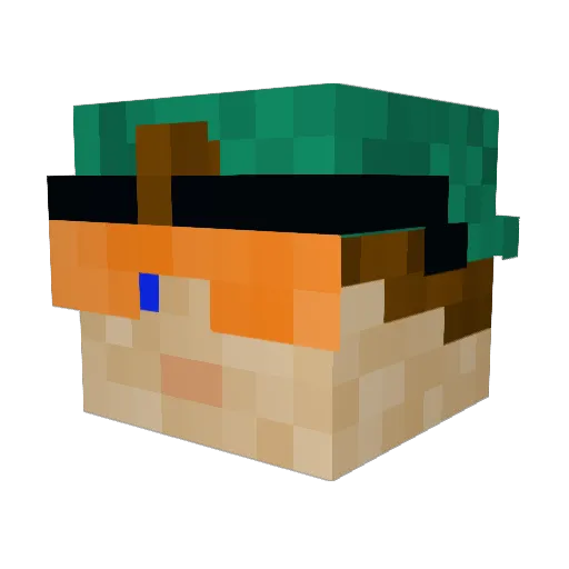 Jace200YT Minecraft avatar head, 3D render