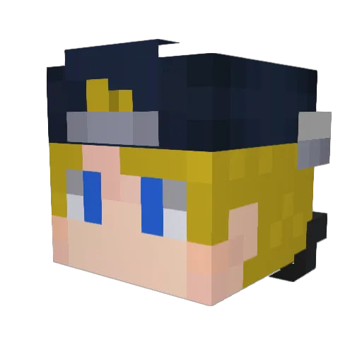 Jace_Tv Minecraft avatar head, 3D render
