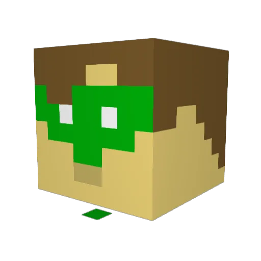 JacenG Minecraft avatar head, 3D render