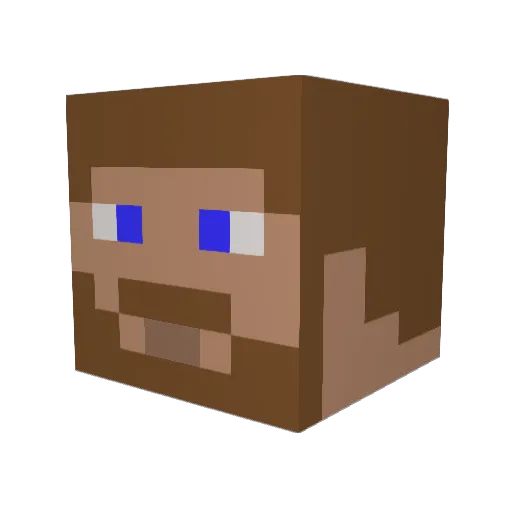 Jachuig Minecraft avatar head, 3D render