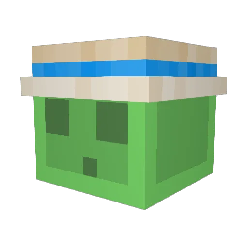 Jacibacy Minecraft avatar head, 3D render